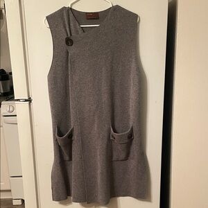 Kerisma Oversized Gray Sleeveless Tunic‎ Top One Size